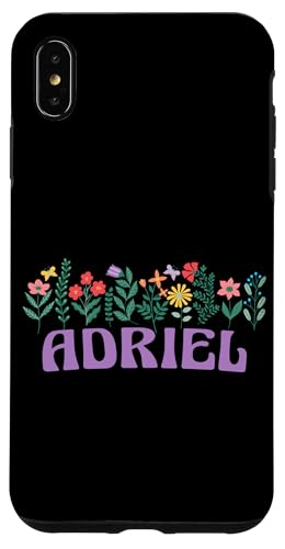 Hülle für iPhone XS Max Wildflower Floral ADRIEL Vorname Muttertag Damen von Retro Personalized Girl Name Tees