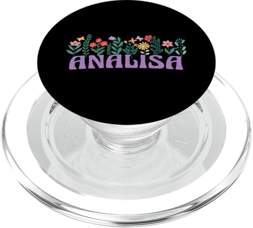 Wildblume Floral ANALISA Vorname Muttertag Frauen PopSockets PopGrip für MagSafe von Retro Personalized Girl Name Tees