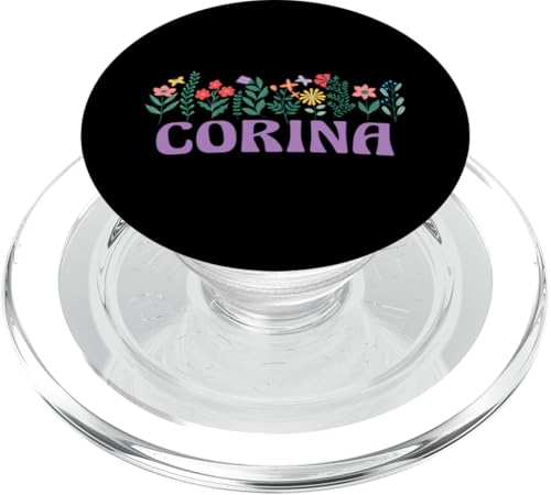 Wildblume Floral CORINA Vorname Muttertag Damen PopSockets PopGrip für MagSafe von Retro Personalized Girl Name Tees