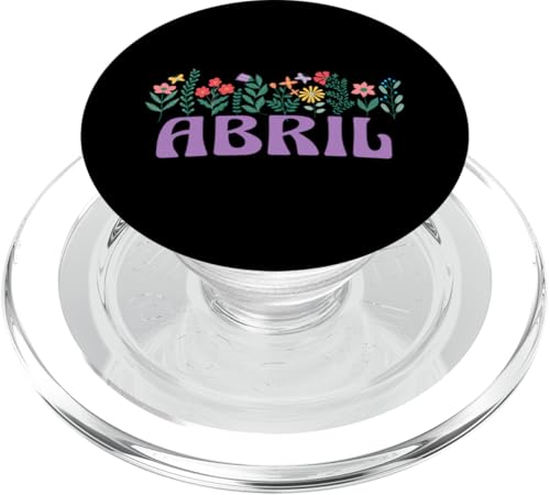 Wildflower Floral ABRIL Vorname Muttertag Damen PopSockets PopGrip für MagSafe von Retro Personalized Girl Name Tees