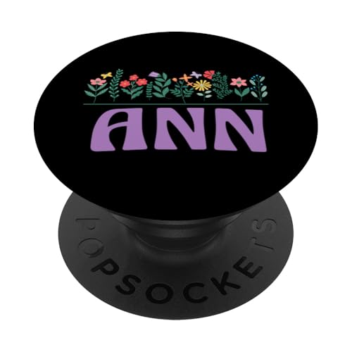 Wildflower Floral ANN Vorname Muttertag Frauen PopSockets Klebender PopGrip von Retro Personalized Girl Name Tees