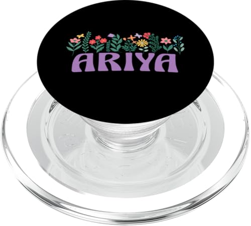 Wildflower Floral Ariya Vorname Muttertag Frauen PopSockets PopGrip für MagSafe von Retro Personalized Girl Name Tees