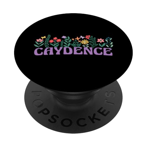 Wildflower Floral CAYDENCE Vorname Muttertag Damen PopSockets Klebender PopGrip von Retro Personalized Girl Name Tees