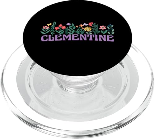 Wildflower Floral Clementine Vorname Muttertag Frauen PopSockets PopGrip für MagSafe von Retro Personalized Girl Name Tees