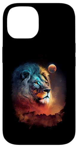 Hülle für iPhone 14 Majestätische Löwen-Silhouette mit Sonnenuntergang Safari Retro Wildlife von Retro Safari Lion Art