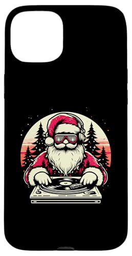 Weihnachtsmann DJ – Vintage Weihnachten Plattenspieler Liebhaber Hülle für iPhone 15 Plus von Retro Santa Claus Gifts For Christmas Lovers