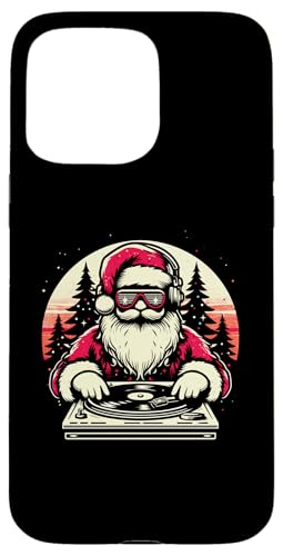 Weihnachtsmann DJ – Vintage Weihnachten Plattenspieler Liebhaber Hülle für iPhone 15 Pro Max von Retro Santa Claus Gifts For Christmas Lovers