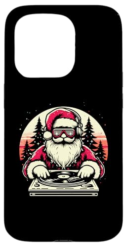 Weihnachtsmann DJ – Vintage Weihnachten Plattenspieler Liebhaber Hülle für iPhone 15 Pro von Retro Santa Claus Gifts For Christmas Lovers