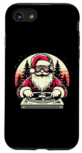 Weihnachtsmann DJ – Vintage Weihnachten Plattenspieler Liebhaber Hülle für iPhone SE (2020) / 7 / 8 von Retro Santa Claus Gifts For Christmas Lovers