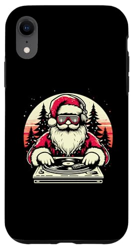 Weihnachtsmann DJ – Vintage Weihnachten Plattenspieler Liebhaber Hülle für iPhone XR von Retro Santa Claus Gifts For Christmas Lovers