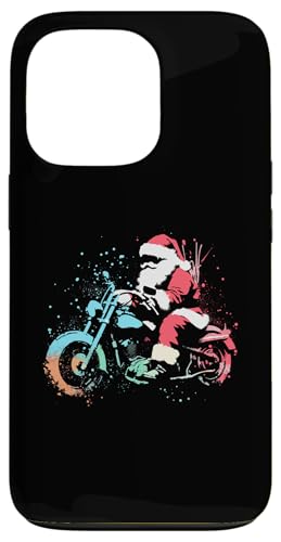 Weihnachtsmann-Motorrad – Vintage Weihnachten Biker Liebhaber Hülle für iPhone 13 Pro von Retro Santa Claus Gifts For Christmas Lovers