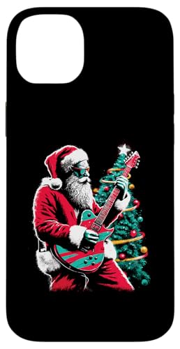 Weihnachtsmann Rockstar - Weihnachtsmann-Gitarrist im Vintage-Stil Hülle für iPhone 14 Plus von Retro Santa Claus Gifts For Christmas Lovers