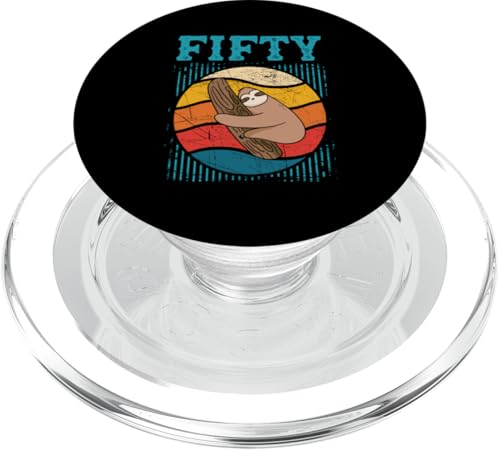 50 Jahre altes Hemd 50. Geburtstag Faultier Party Mann Frau PopSockets PopGrip für MagSafe von Retro Sloth Birthday Apparel Boys Girls