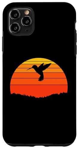 Hülle für iPhone 11 Pro Max Kolibri Retro Sonnenuntergang Natur Tierliebhaber von Retro Spirit Animal Apparel Gifts