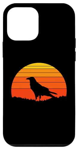 Hülle für iPhone 12 mini Rabe Retro Sonnenuntergang Natur Wildlife Vogelliebhaber von Retro Spirit Animal Apparel Gifts