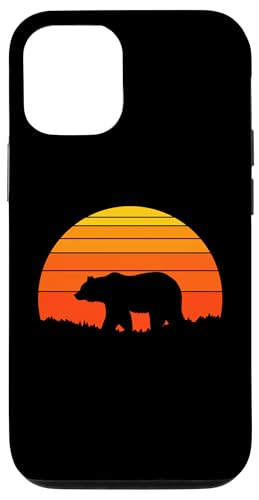 Hülle für iPhone 13 Grizzlybär Retro Sonnenuntergang Natur Tierliebhaber von Retro Spirit Animal Apparel Gifts