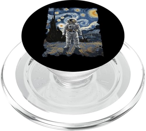 Astronaut Sternennacht - Lustiges Van Gogh Gemälde Astronaut PopSockets PopGrip für MagSafe von Retro Starry Night Apparel Gifts