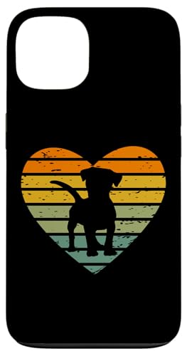 Hülle für iPhone 13 Ich liebe Hündchen Hunde Welpe Welpenliebe Hundewelpen von Retro Tier Silhouetten für jung und alt