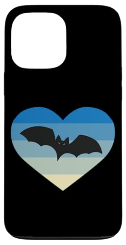 Hülle für iPhone 13 Pro Max Ich liebe Fledermaus Vintage Flughund Halloween Fledermaus von Retro Tier Silhouetten für jung und alt