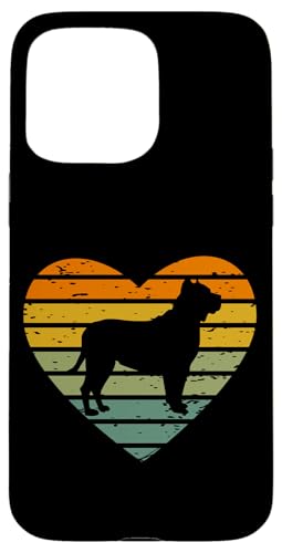 Hülle für iPhone 15 Pro Max Hund Rassehund Hundehalter Hundeliebe Ich liebe Bulldogge von Retro Tier Silhouetten für jung und alt