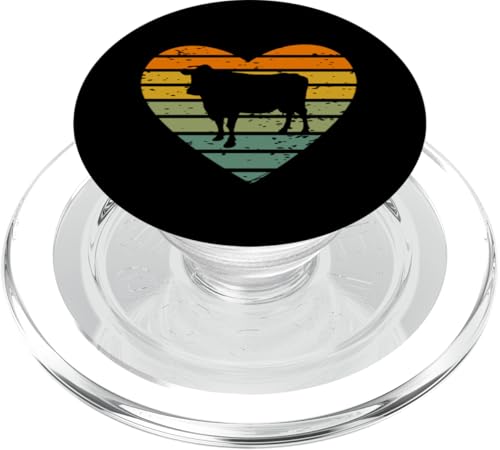 Ich liebe Kühe Bauernhof Bauer Landwirt Milchkuh Rind Kuhfan PopSockets PopGrip für MagSafe von Retro Tier Silhouetten für jung und alt