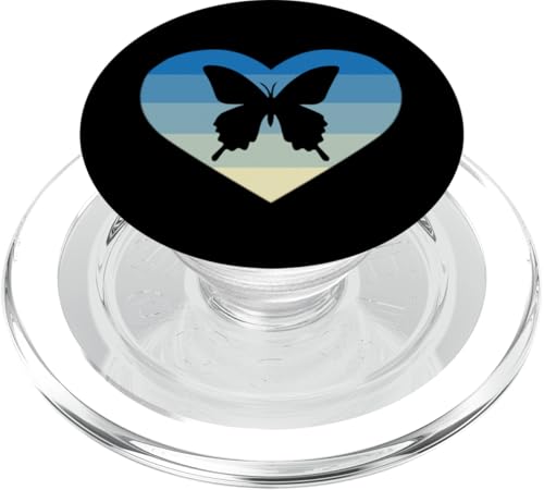 Ich liebe Schmetterlinge Silhouette Insekt Schmetterling PopSockets PopGrip für MagSafe von Retro Tier Silhouetten für jung und alt