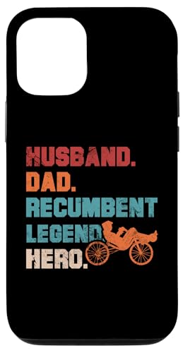 Hülle für iPhone 15 Pro Husband Dad Recumbent Legend Hero Bent Bike Dreirad von Retro Trike Laid-Back Cyclist Father's Day Design