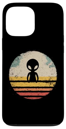 Hülle für iPhone 13 Pro Max Lustiger Alien-Jäger-Raumschiff-Liebhaber im Retro-Stil bei Sonnenuntergang, Vintage von Retro Vintage Alien UFO Designs