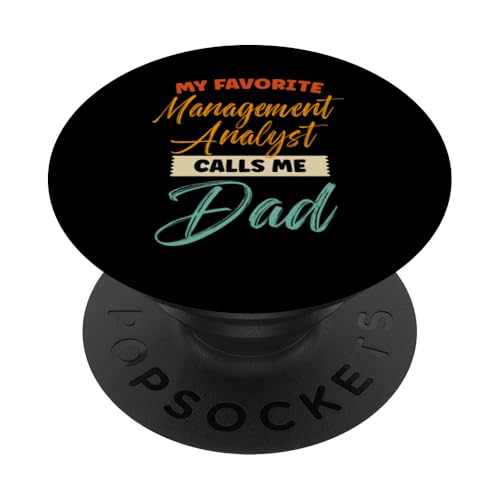 Mein Lieblings-Managementanalyst nennt mich Papa Lustiger Sohn Vater PopSockets Klebender PopGrip von Retro Vintage Father Quote Novelty Apparel