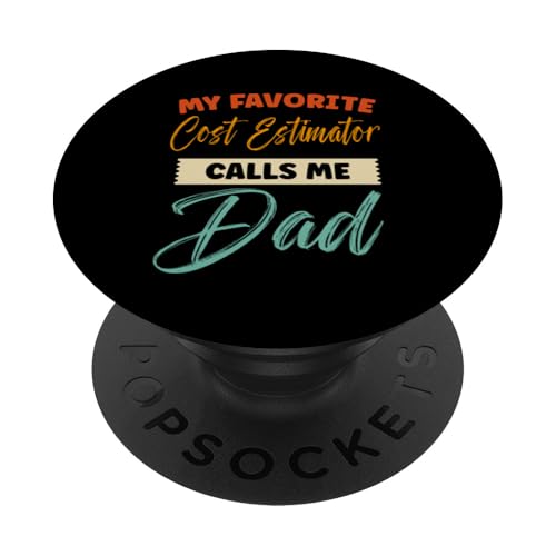 Mein Lieblingskostenschätzer nennt mich Papa Lustiger Sohn Vater PopSockets Klebender PopGrip von Retro Vintage Father Quote Novelty Apparel