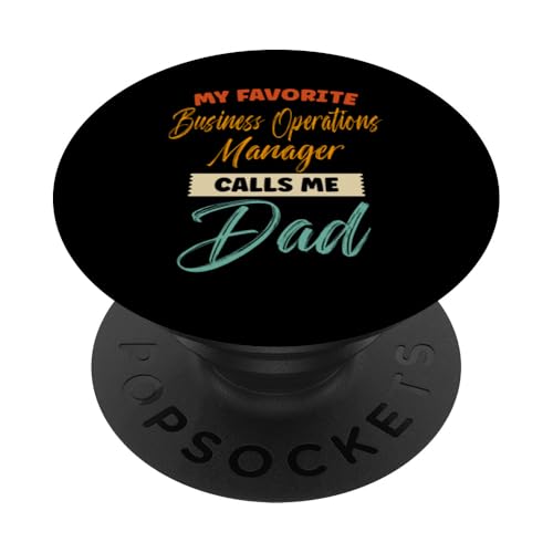 Mein liebster Business Operations Manager nennt mich Papa Vater PopSockets Klebender PopGrip von Retro Vintage Father Quote Novelty Apparel