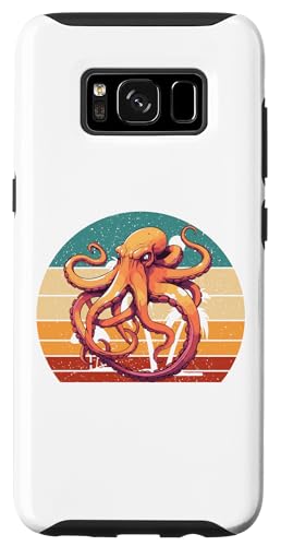 Hülle für Galaxy S8 Retro Vintage Octopus Sonnenuntergang Meer Tier Meeresfrüchte Männer Liebhaber von Retro Vintage Octopus Design Tee sea animals Lover