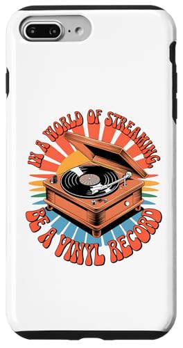 Hülle für iPhone 7 Plus/8 Plus Vinyl-Schallplattenspieler-Liebhaber, lustige Musik, LP, Vintage-Sammler von Retro Vinyl Record Player Apparel & Merch