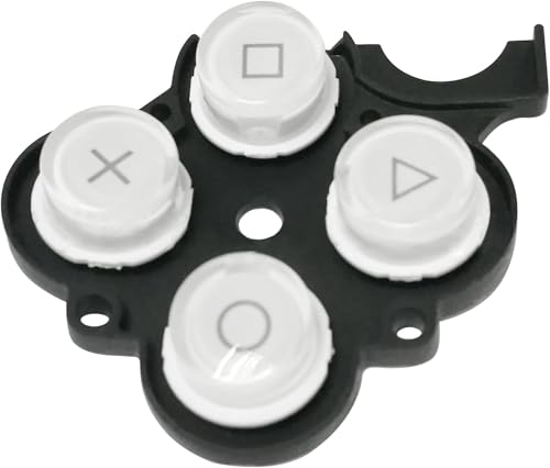 Retrogame Für PSP KEYCAP - Silver, leitfähiger Gummitasten für Sony psp 2000/3000 - Neu (Silber) von Retrogame