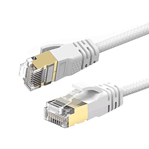 Reulin 4M Cat 7A Ultra Dünn - Gigabit Ethernet Kabel Netzwerkkabel Geschwindigkeit bis zu 40Gbs/1000 MHz Kompatibel mit Cat5 Cat5e Cat6 Cat6a Cat7 Cat7A+ Für Switch Modem Router Schnelle Netzwerke von Reulin