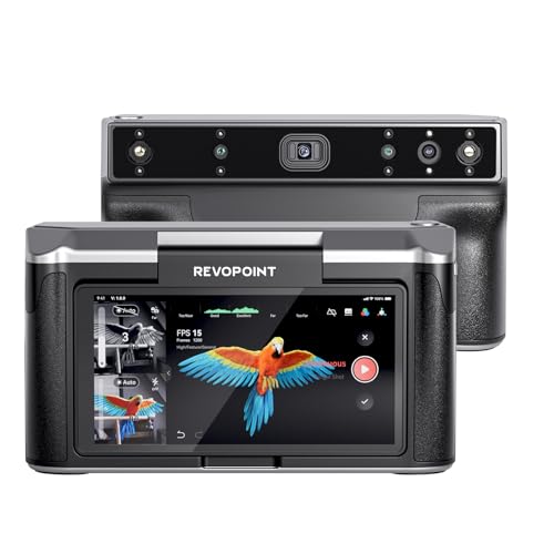 Revopoint MIRACO 16GB RAM 3D Scanner für 3D-Druck Handheld 3D-Drucker-Scanner Wireless 5000mAh Schnelllade-Akku bis zu 0,02 mm Präzision Vollfarb RGB-Kamera für kleine bis große Objekte von Revopoint