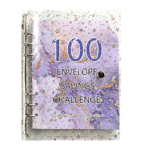 Reykentu 100 Briefumschläge Challenge Binder Sparbinder zum Sparen 5050 mit Geldumschlägen für Budgetplanung von Reykentu