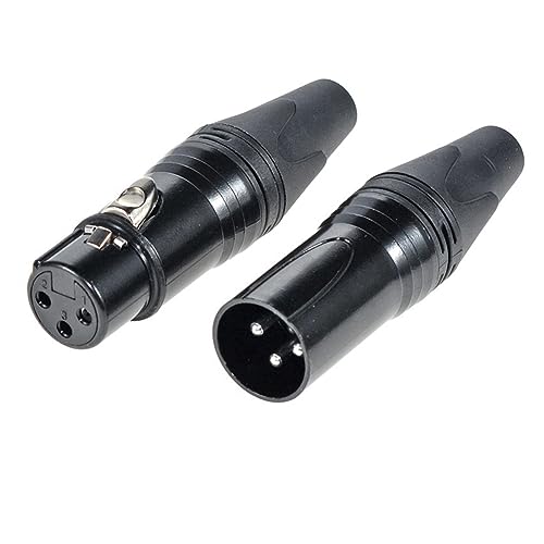 Reykentu 15 Paar XLR-Audiokabel mit 3 Mikrofonen, Steckverbinder, XLR-Stecker auf Stecker und Buchse, Schlangenstecker-Anschlüsse für Mikrofon von Reykentu