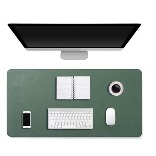 Reyox Dicke Schreibtischunterlage aus PU Leder mit Filz Rückseite, Groß Schreibtischschutz, Wasserdichte Matte für Tastatur und Maus, Dunkelgrün, 90×40cm Reyox Dicke Schreibtischunterlage aus PU Leder mit Filz Rückseite, Groß Schreibtischschutz, Wasserdichte Matte für Tastatur und Maus, Dunkelgrün, 90×40cm von Reyox