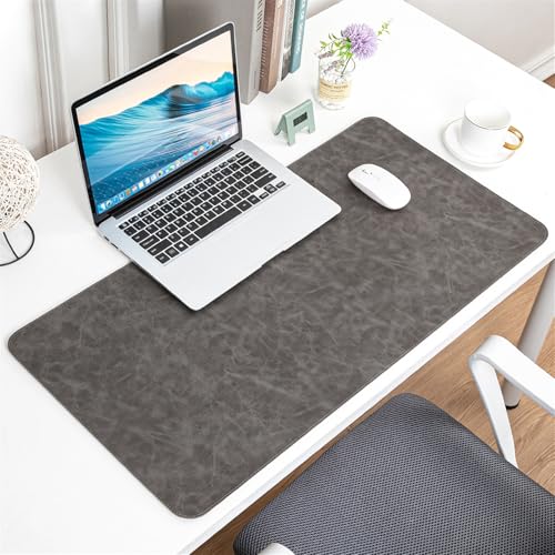 Reyox Rutschfeste Schreibtischunterlage aus PU Leder, Groß Schreibtischschutz für Office, Vintage Laptopmatte für Tastatur und Maus, Dunkelgrau, 120×60cm Reyox Rutschfeste Schreibtischunterlage aus PU Leder, Groß Schreibtischschutz für Office, Vintage Laptopmatte für Tastatur und Maus, Dunkelgrau, 120×60cm von Reyox