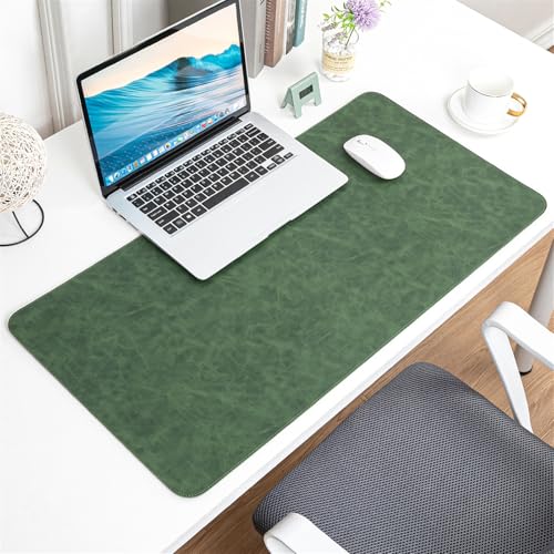 Reyox Rutschfeste Schreibtischunterlage aus PU Leder, Groß Schreibtischschutz für Office, Vintage Laptopmatte für Tastatur und Maus, Grün, 70×35cm Reyox Rutschfeste Schreibtischunterlage aus PU Leder, Groß Schreibtischschutz für Office, Vintage Laptopmatte für Tastatur und Maus, Grün, 70×35cm von Reyox