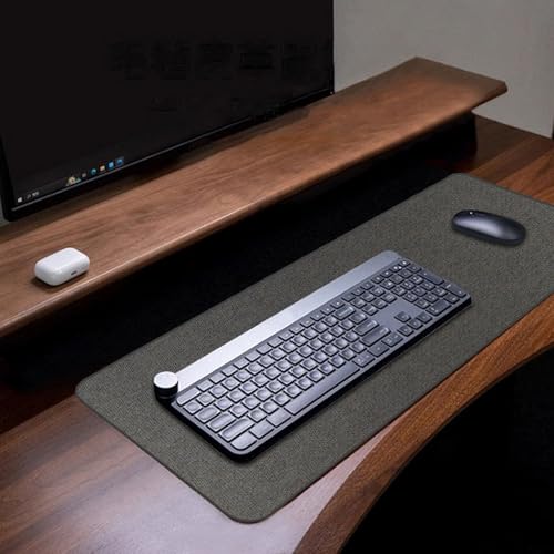 Reyox Schreibtischunterlage aus Baumwollleinen, Saugfähig Mauspad, Tischschutz mit Rutschfester Gummirückseite, Matte für Tastatur, Dunkelgrau, 60×30×0.4cm Reyox Schreibtischunterlage aus Baumwollleinen, Saugfähig Mauspad, Tischschutz mit Rutschfester Gummirückseite, Matte für Tastatur, Dunkelgrau, 60×30×0.4cm von Reyox