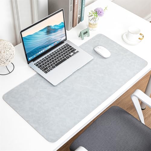 Reyox rutschfeste Schreibtischunterlage aus PU Leder, Groß Schreibtischschutz für Office, Vintage Laptopmatte für Tastatur und Maus, Grau, 90×45cm Reyox rutschfeste Schreibtischunterlage aus PU Leder, Groß Schreibtischschutz für Office, Vintage Laptopmatte für Tastatur und Maus, Grau, 90×45cm von Reyox