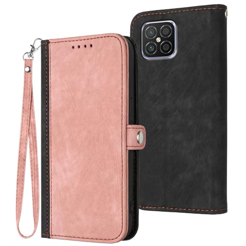 Kompatibel mit Huawei nova 8 SE 5G Hüllen,Magnetischer Verschluss,Kompatibel mit Huawei nova 8 SE 4G PU Leder mit Kartenhalter Kickstand Flip Wallet Case Pink von Rfvzubemok