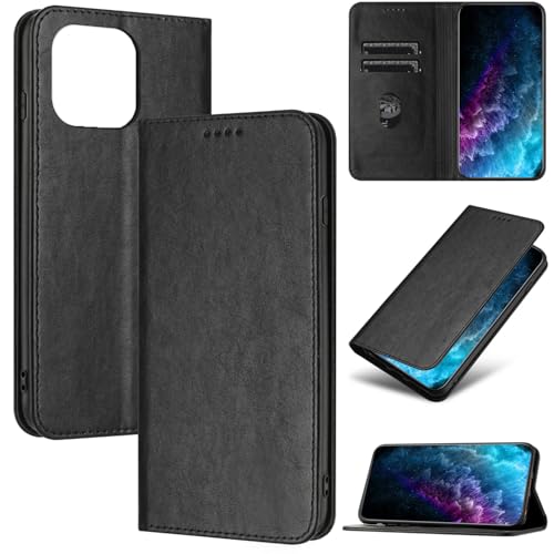 Kompatibel mit Huawei nova Y61 4G / nova Y62 4G / nova Y62 Plus 4G Hülle,Kompatibel mit Huawei Enjoy 50z 4G Flip Kickstand Magnetverschluss Handyhülle Black von Rfvzubemok