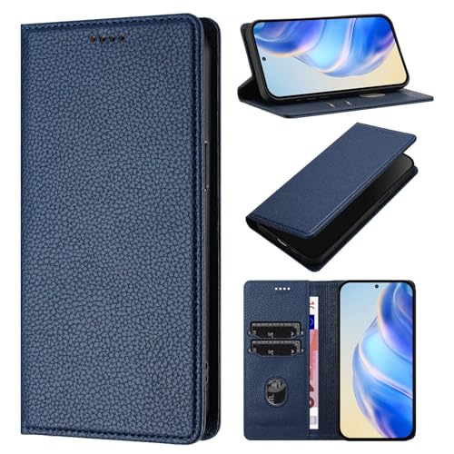 Rfvzubemok Kompatibel mit Huawei P40 Pro Kartenhalter Abdeckung,Kompatibel mit Huawei P40 Pro 5G ELS-NX9 Flip Kickstand Magnetischer Verschluss Brieftasche Blue von Rfvzubemok