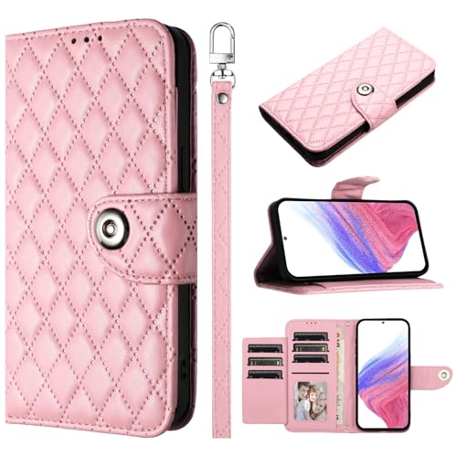 Rfvzubemok Kompatibel mit Infinix Zero 30 5G Hüllen,Kompatibel mit Infinix Zero 30 5G X6731 Magnetischer Verschluss Kartenschlitze Flip Kickstand Case Pink von Rfvzubemok