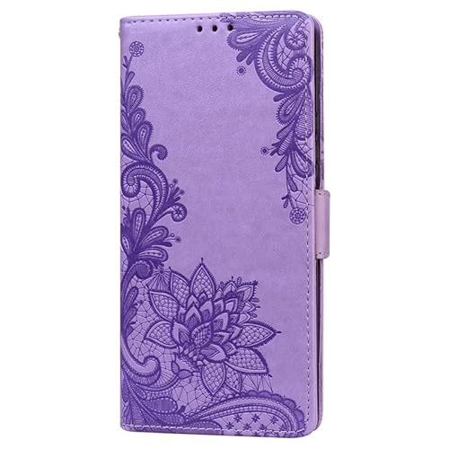 Rfvzubemok Kompatibel mit Redmi 9A 4G Flip-Kickstand-Gehäuse Hülle,Kompatibel mit Redmi 9AT 4G Brieftasche Magnetischer Verschluss Purple von Rfvzubemok