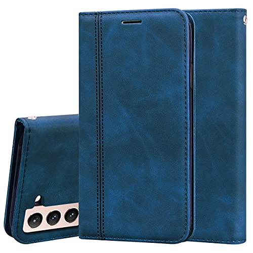 Rfvzubemok Kompatibel mit Samsung Galaxy S24 Plus 5G Brieftasche Magnetischer Verschluss Hülle,Kompatibel mit Samsung Galaxy S24 Plus 5G Flip-Kickstand-Tasche Blue von Rfvzubemok