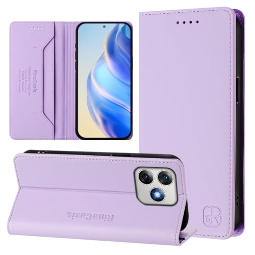 Rfvzubemok Kompatibel mit Ulefone Note 18 Ultra 5G Brieftasche mit Magnetverschluss Hülle,Kompatibel mit Ulefone Note 18 Ultra 5G Flip-Kickstand-Gehäuse Purple von Rfvzubemok